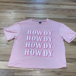 howdy long crop tshirt- never worn!